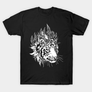 Tiger Wisp - Black Linework Version T-Shirt